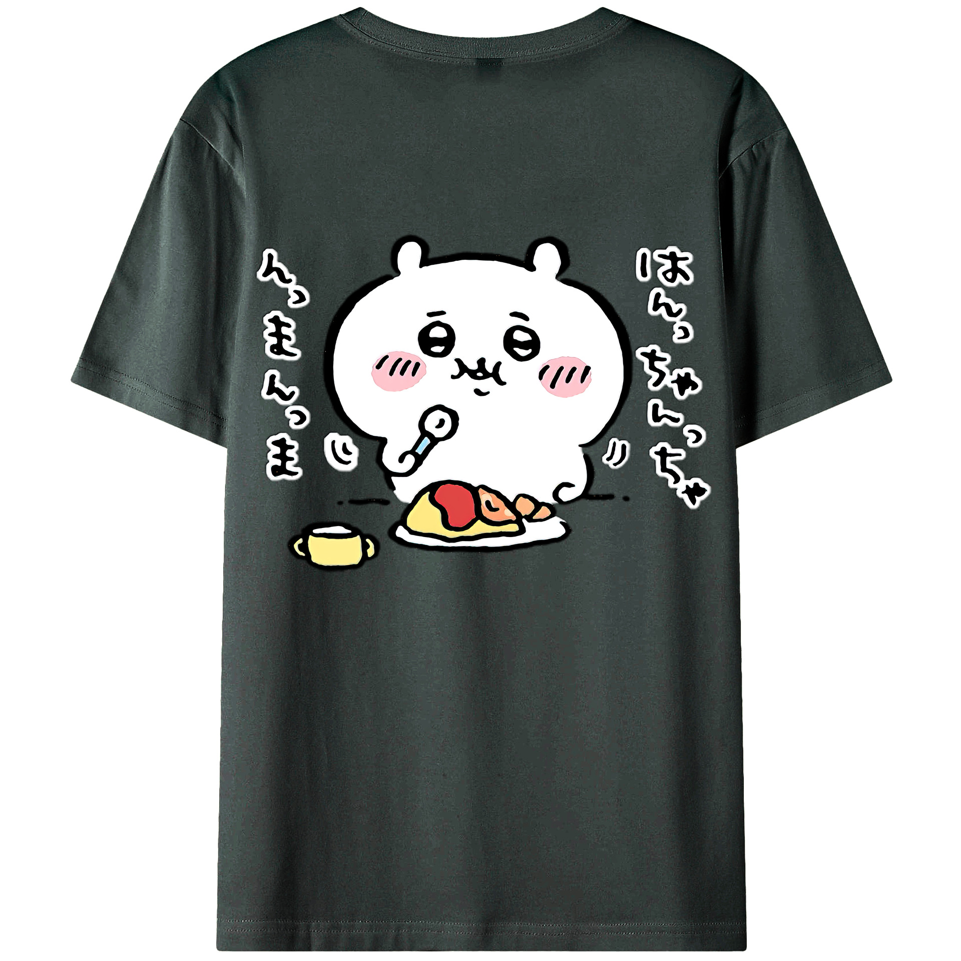 （画像用） ちいかわ ちいかわ Chii-kawa chiikawa 綿100％ メンズ半袖Tシャツ（バックプリント） 通気性